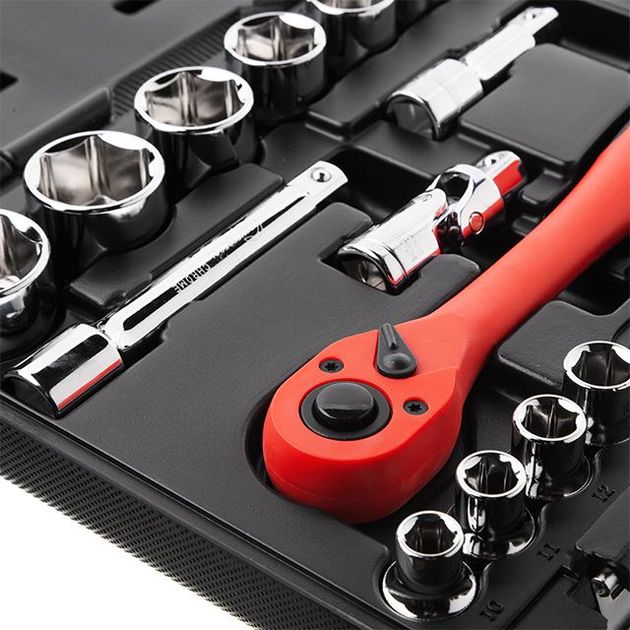 Набор инструментов INTERTOOL ET-6021, 21 ед., 1/2", Cr-V, фото , изображение 4 | SNABZHENIE.com.ua Набор инструментов INTERTOOL ET-6021, 21 ед., 1/2", Cr-V, фото , изображение 4 | SNABZHENIE.com.ua