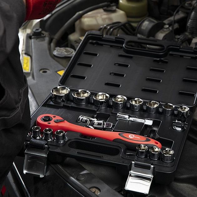 Набор инструментов INTERTOOL ET-6021, 21 ед., 1/2", Cr-V, фото , изображение 10 | SNABZHENIE.com.ua Набор инструментов INTERTOOL ET-6021, 21 ед., 1/2", Cr-V, фото , изображение 10 | SNABZHENIE.com.ua