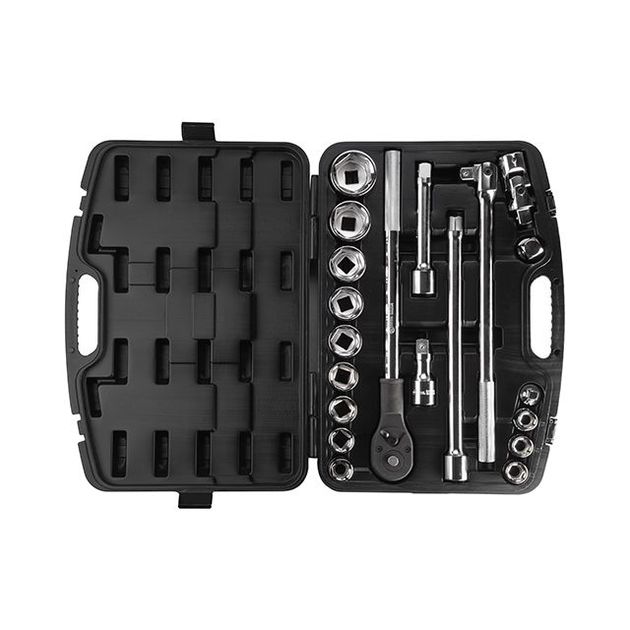 Набор инструмента 3/4" 20 ед. (гол. 19-50 мм) в кейсе INTERTOOL ET-6023, фото , изображение 2 | SNABZHENIE.com.ua Набор инструмента 3/4" 20 ед. (гол. 19-50 мм) в кейсе INTERTOOL ET-6023, фото , изображение 2 | SNABZHENIE.com.ua