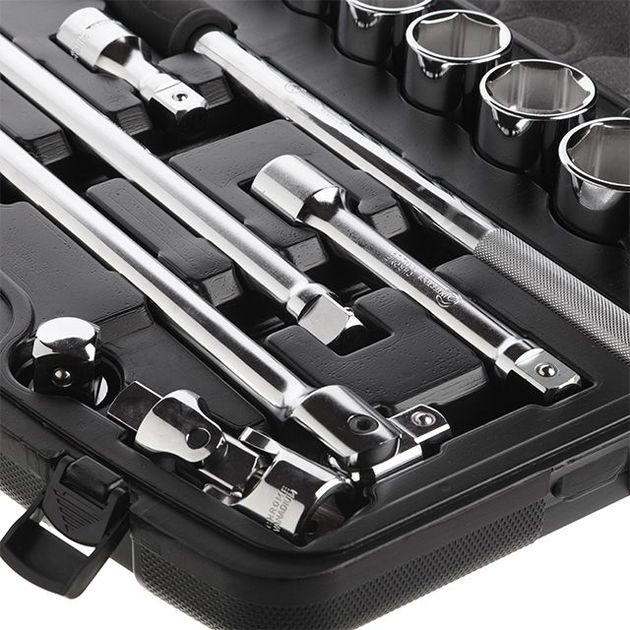 Набор инструмента 3/4" 20 ед. (гол. 19-50 мм) в кейсе INTERTOOL ET-6023, фото , изображение 3 | SNABZHENIE.com.ua Набор инструмента 3/4" 20 ед. (гол. 19-50 мм) в кейсе INTERTOOL ET-6023, фото , изображение 3 | SNABZHENIE.com.ua