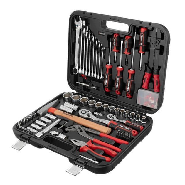 Набор инструментов 1/2" & 1/4", 100 ед., Cr-V STORM INTERTOOL ET-8100, фото  | SNABZHENIE.com.ua