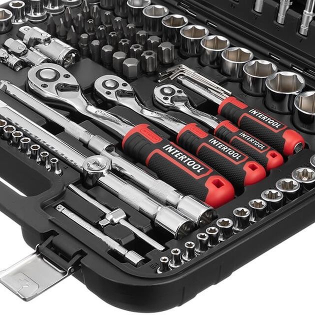 Набор инструментов 1/2" & 3/8" & 1/4", 171ед., Cr-V STORM INTERTOOL ET-8171, фото , зображення 6 | SNABZHENIE.com.ua Набор инструментов 1/2" & 3/8" & 1/4", 171ед., Cr-V STORM INTERTOOL ET-8171, фото , зображення 6 | SNABZHENIE.com.ua