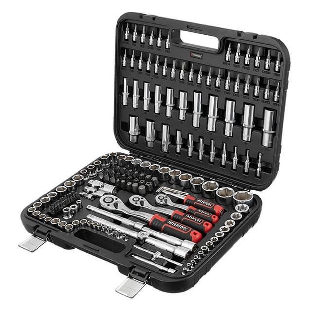 Набор инструментов 1/2", 3/8", 1/4", 171 ед., Cr-V STORM INTERTOOL ET-8171, фото  | SNABZHENIE.com.ua