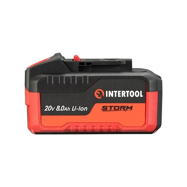 Аккумулятор 20 В литий-ион 8.0 Ач индикатор уровня заряда INTERTOOL WT-0343, фото , изображение 2 | SNABZHENIE.com.ua Аккумулятор 20 В литий-ион 8.0 Ач индикатор уровня заряда INTERTOOL WT-0343, фото , изображение 2 | SNABZHENIE.com.ua