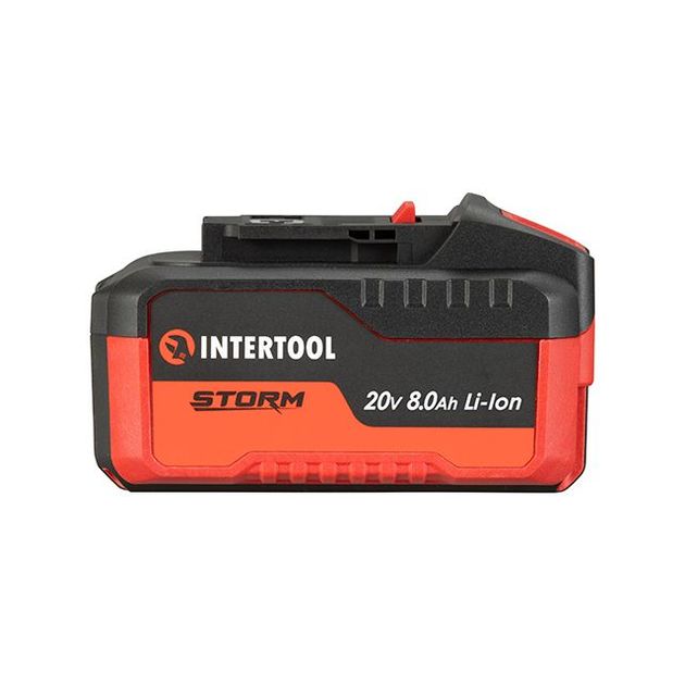 Аккумулятор 20 В литий-ион 8.0 Ач индикатор уровня заряда INTERTOOL WT-0343, фото , изображение 4 | SNABZHENIE.com.ua Аккумулятор 20 В литий-ион 8.0 Ач индикатор уровня заряда INTERTOOL WT-0343, фото , изображение 4 | SNABZHENIE.com.ua