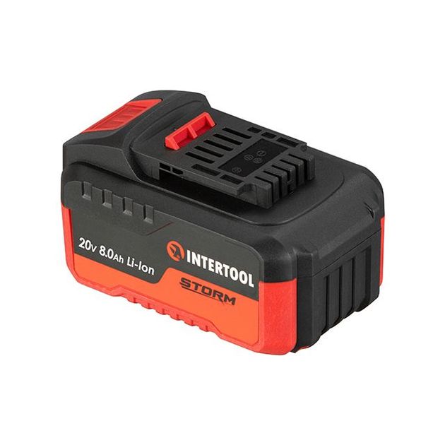 Аккумулятор 20 В литий-ион 8.0 Ач индикатор уровня заряда INTERTOOL WT-0343, фото , изображение 6 | SNABZHENIE.com.ua Аккумулятор 20 В литий-ион 8.0 Ач индикатор уровня заряда INTERTOOL WT-0343, фото , изображение 6 | SNABZHENIE.com.ua
