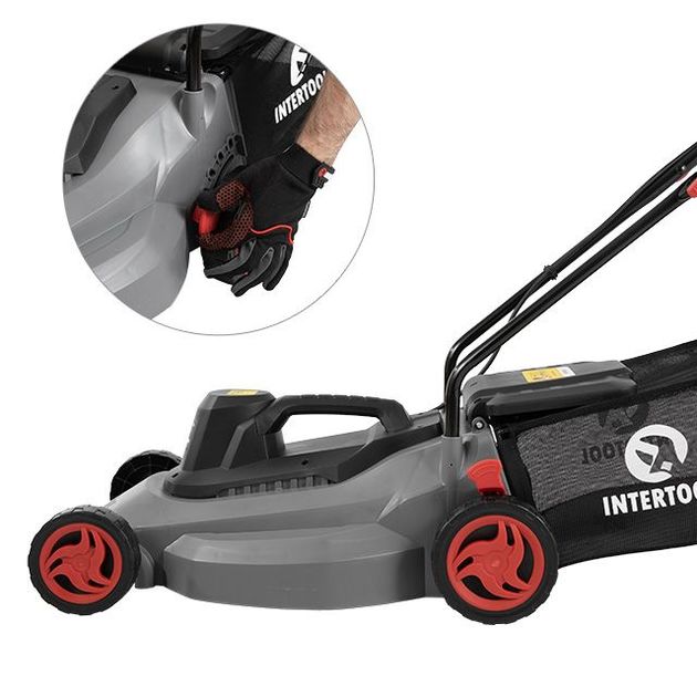 Электрическая газонокосилка INTERTOOL DT-2262, 1.8 кВт, 400 мм, фото , изображение 9 | SNABZHENIE.com.ua Электрическая газонокосилка INTERTOOL DT-2262, 1.8 кВт, 400 мм, фото , изображение 9 | SNABZHENIE.com.ua