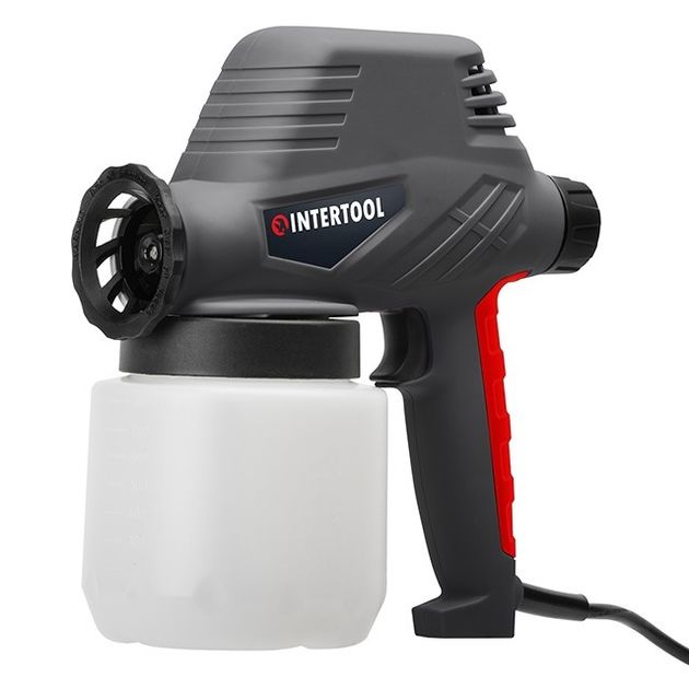 Электрический краскопульт 110 Вт, форсунка 0.8 мм, бачок 0.8 л, 300 мл/мин INTERTOOL DT-5012, фото , изображение 7 | SNABZHENIE.com.ua Электрический краскопульт 110 Вт, форсунка 0.8 мм, бачок 0.8 л, 300 мл/мин INTERTOOL DT-5012, фото , изображение 7 | SNABZHENIE.com.ua