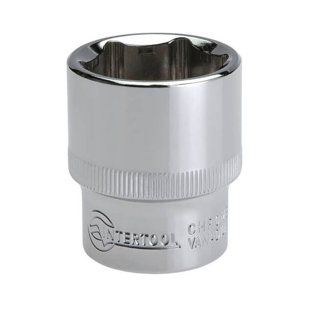 Головка шестигранная 1/2" 25мм Cr-V INTERTOOL ET-0025, фото , изображение 2 | SNABZHENIE.com.ua