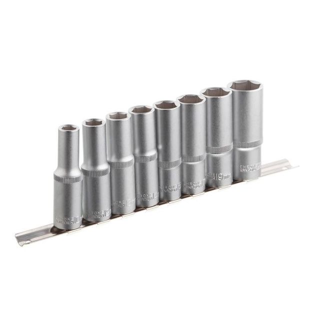 Удлиненные головки на планке 10-22, 1/2", 8 ед. INTERTOOL ET-6009, фото  | SNABZHENIE.com.ua