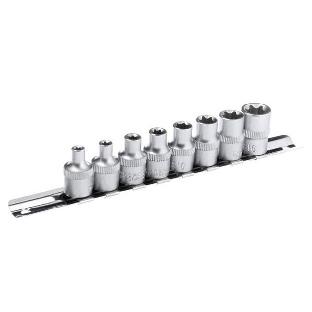Набор TORX головок 8 ед. E5-E16, 3/8 INTERTOOL ET-6015, фото  | SNABZHENIE.com.ua