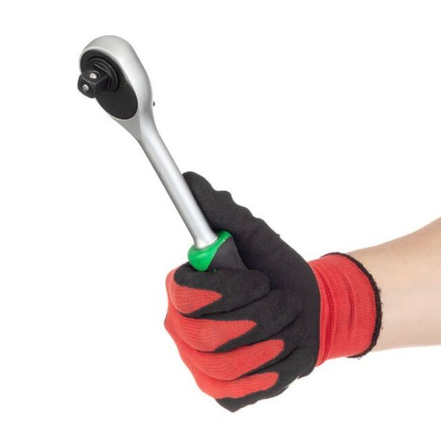 Набор головок 19 ед. 1/2", 8-32 мм, рукоятка с храповым механизмом, 72 зуба, Cr-V INTERTOOL ET-6019, фото , зображення 6 | SNABZHENIE.com.ua