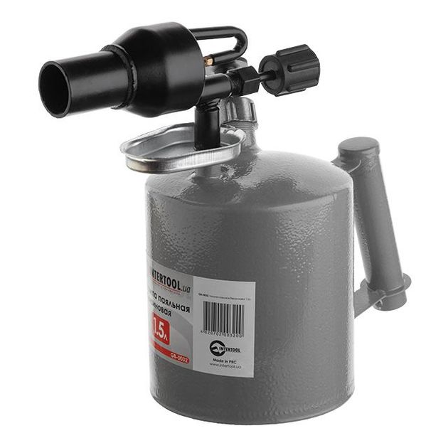 Лампа паяльна бензинова 1.5 л INTERTOOL GB-0032, фото  | SNABZHENIE.com.ua