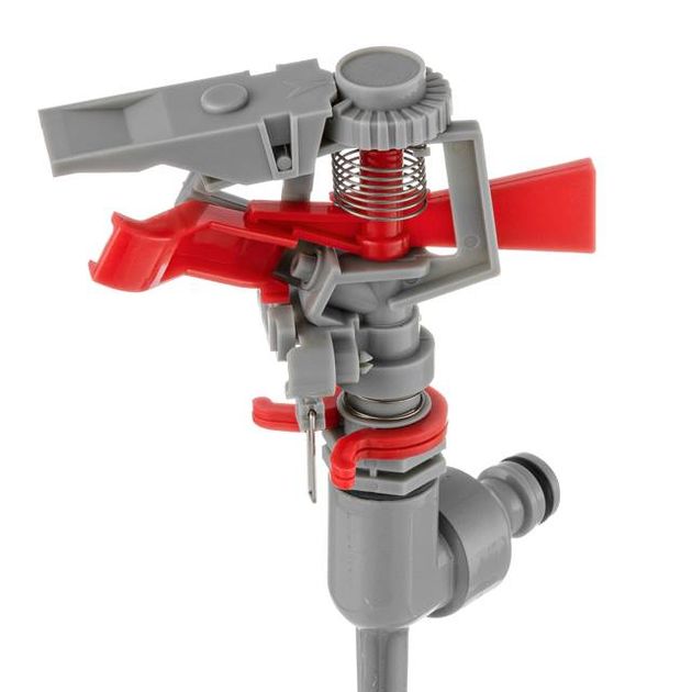 Дощовик пульсуючий з повною/частковою зоною поливу на костилі, круг/сектор поливу до 12 м, Zinc alloy INTERTOOL GE-0056, фото , зображення 3 | SNABZHENIE.com.ua Дощовик пульсуючий з повною/частковою зоною поливу на костилі, круг/сектор поливу до 12 м, Zinc alloy INTERTOOL GE-0056, фото , зображення 3 | SNABZHENIE.com.ua