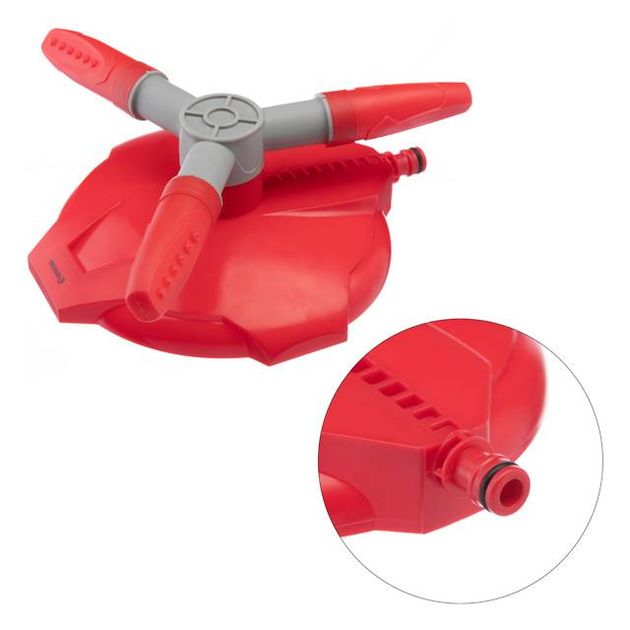 Дощуватель круговий з трьома розпилювачами з обертовою головкою на базі INTERTOOL GE-0075, фото , зображення 3 | SNABZHENIE.com.ua Дощуватель круговий з трьома розпилювачами з обертовою головкою на базі INTERTOOL GE-0075, фото , зображення 3 | SNABZHENIE.com.ua