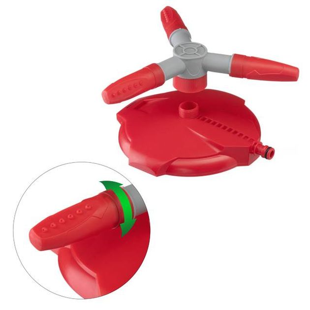 Дощуватель круговий з трьома розпилювачами з обертовою головкою на базі INTERTOOL GE-0075, фото , зображення 4 | SNABZHENIE.com.ua Дощуватель круговий з трьома розпилювачами з обертовою головкою на базі INTERTOOL GE-0075, фото , зображення 4 | SNABZHENIE.com.ua