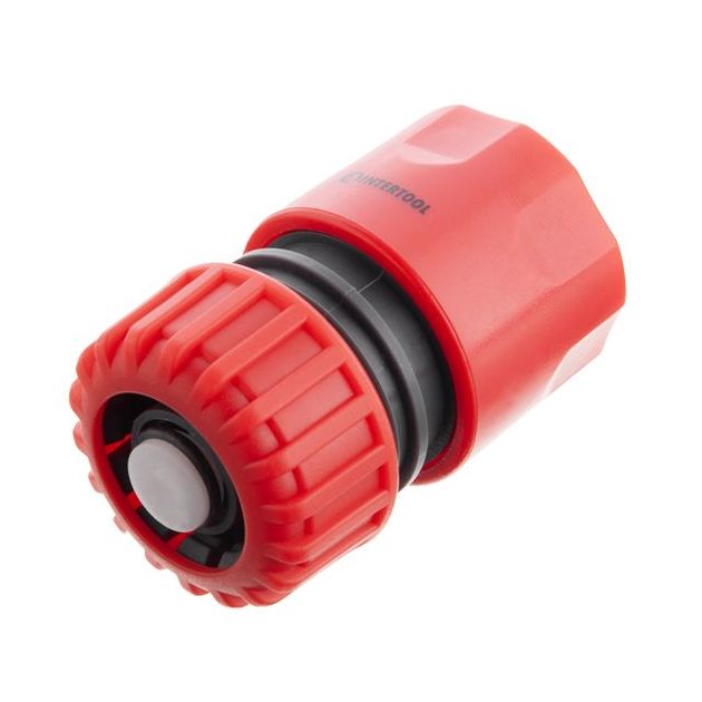 Коннектор с аквастопом 3/4" для шланга 3/4" INTERTOOL GE-1021, фото , зображення 2 | SNABZHENIE.com.ua Коннектор с аквастопом 3/4" для шланга 3/4" INTERTOOL GE-1021, фото , зображення 2 | SNABZHENIE.com.ua