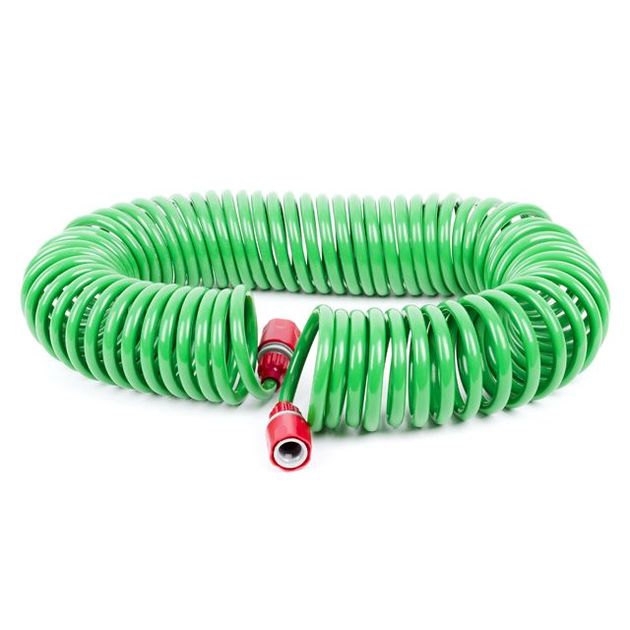 Спиральный поливочный шланг 15 м с конекторами INTERTOOL GE-4002, фото , изображение 3 | SNABZHENIE.com.ua