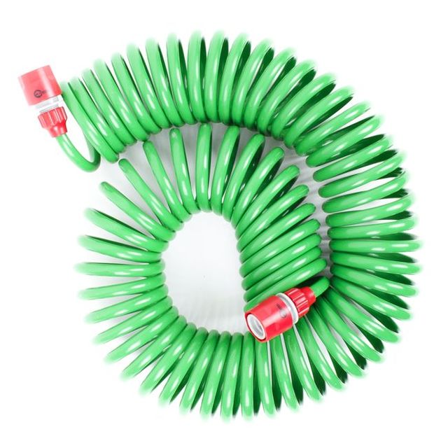 Спиральный поливочный шланг 15 м с конекторами INTERTOOL GE-4002, фото , изображение 7 | SNABZHENIE.com.ua
