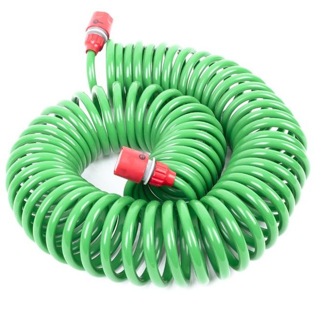 Шланг для поливу спіральний 15 м з конекторами INTERTOOL GE-4002, фото  | SNABZHENIE.com.ua
