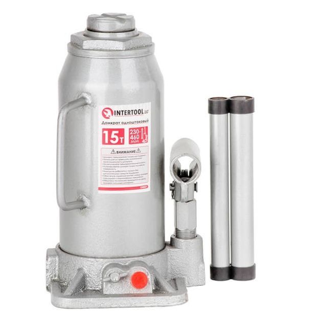 Домкрат столбик одноштоковый 15 т INTERTOOL GT0027, фото  | SNABZHENIE.com.ua