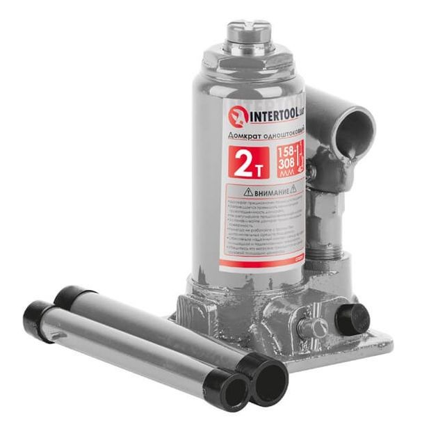 Домкрат столбик одноштоковый 2 т в кейсе INTERTOOL GT0051, фото  | SNABZHENIE.com.ua