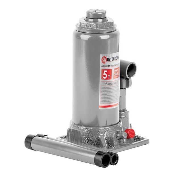 Домкрат столбик 5 т одноштоковый в кейсе INTERTOOL GT0053, фото  | SNABZHENIE.com.ua