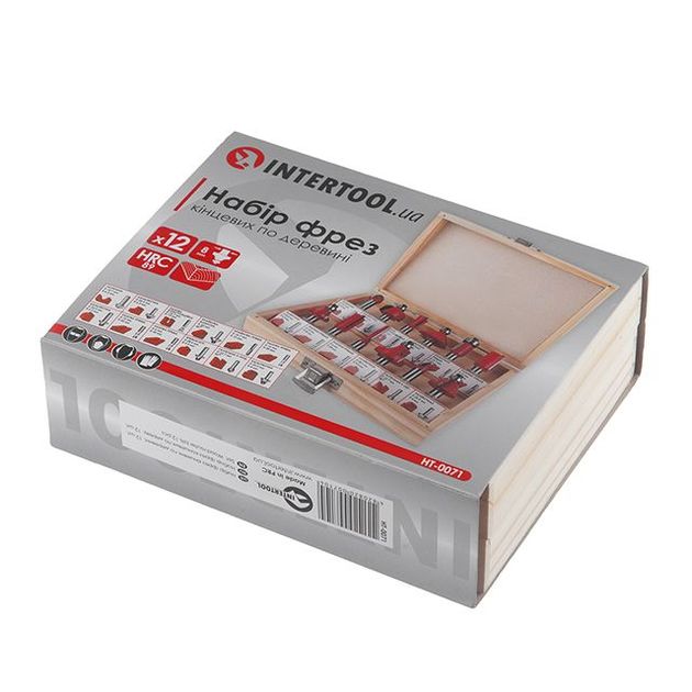 Набір фрез по дереву 12 ед INTERTOOL HT-0071, фото , зображення 7 | SNABZHENIE.com.ua Набір фрез по дереву 12 ед INTERTOOL HT-0071, фото , зображення 7 | SNABZHENIE.com.ua