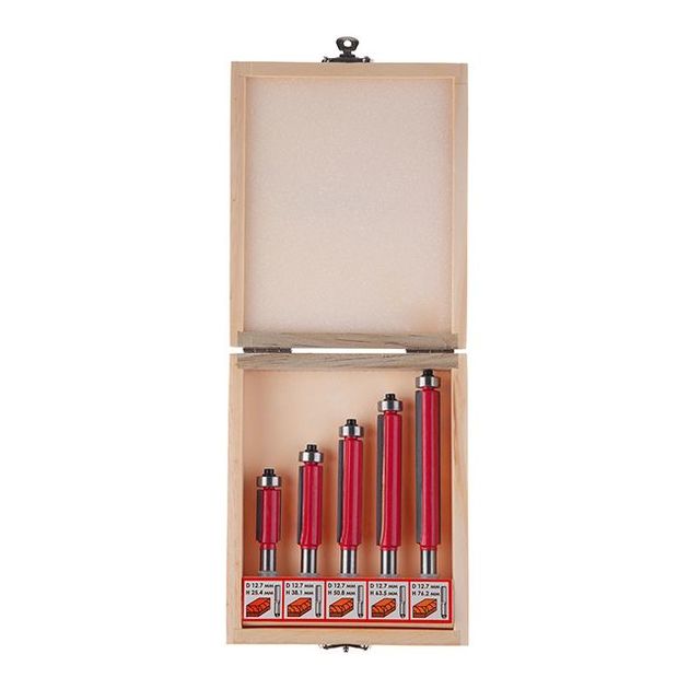 Набор кромочных фрез, 5 шт. INTERTOOL HT-0076, фото , изображение 2 | SNABZHENIE.com.ua