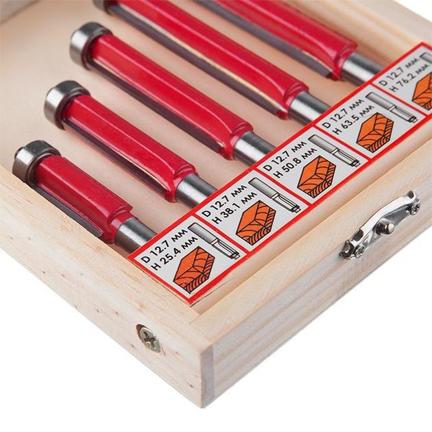 Набор кромочных фрез, 5 шт. INTERTOOL HT-0076, фото , изображение 3 | SNABZHENIE.com.ua