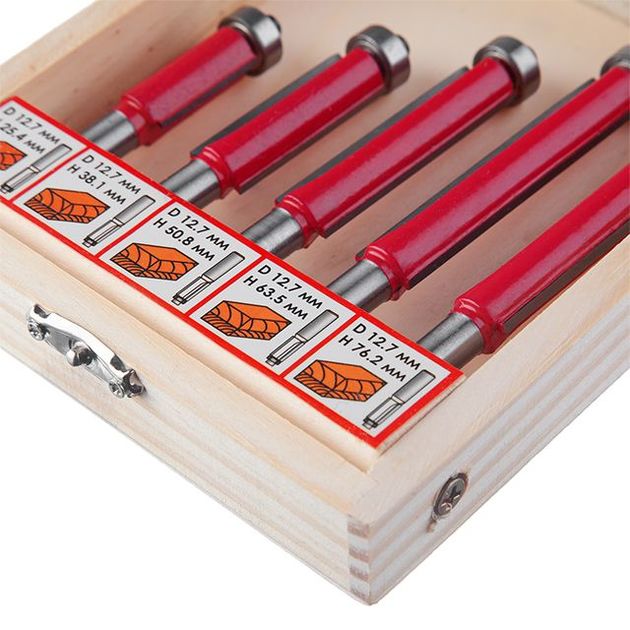 Набор кромочных фрез, 5 шт. INTERTOOL HT-0076, фото , изображение 4 | SNABZHENIE.com.ua