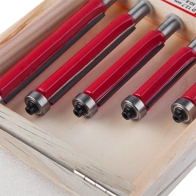 Набор кромочных фрез, 5 шт. INTERTOOL HT-0076, фото , изображение 6 | SNABZHENIE.com.ua