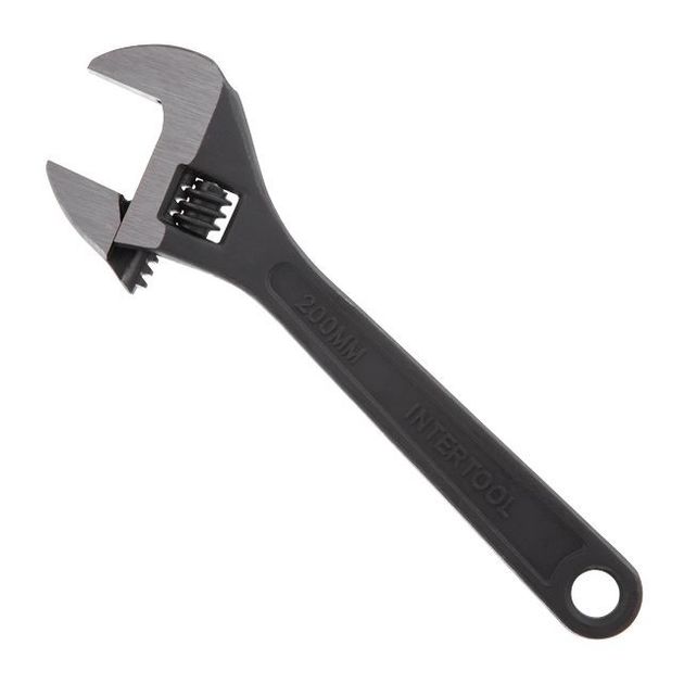Ключ разводной 200 мм INTERTOOL HT-0192, фото  | SNABZHENIE.com.ua
