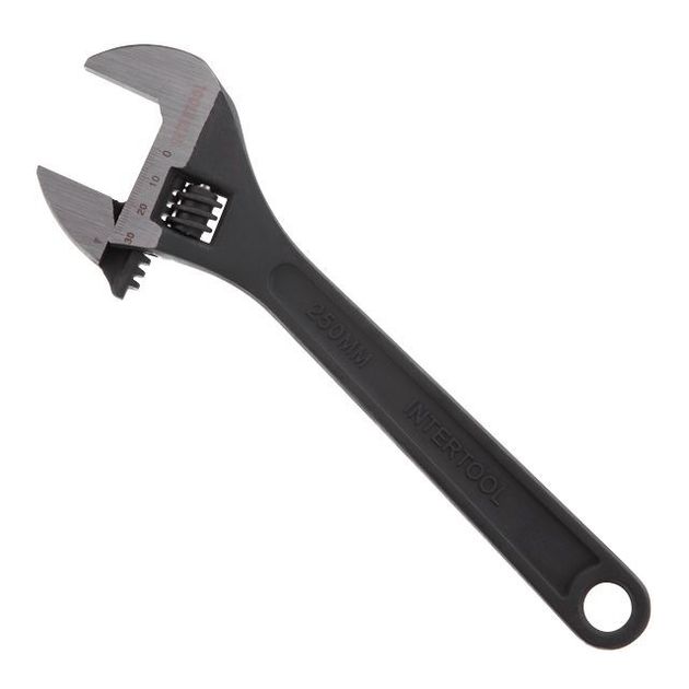 Ключ разводной 250 мм INTERTOOL HT-0193, фото  | SNABZHENIE.com.ua