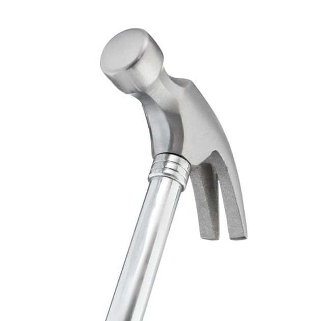 Молоток столярный 450г с гвоздодером и металлической ручкой INTERTOOL, фото , изображение 3 | SNABZHENIE.com.ua