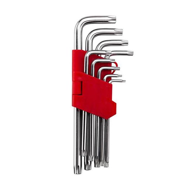 Набор Г-образных ключей TORX 9 шт, Т10-Т50, Cr-V, Big INTERTOOL HT-0608, фото , зображення 2 | SNABZHENIE.com.ua Набор Г-образных ключей TORX 9 шт, Т10-Т50, Cr-V, Big INTERTOOL HT-0608, фото , зображення 2 | SNABZHENIE.com.ua