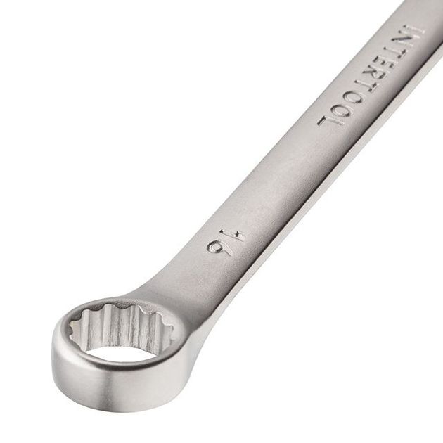 Ключ комбинированный 16 мм Cr-V INTERTOOL HT-1216, фото , изображение 3 | SNABZHENIE.com.ua Ключ комбинированный 16 мм Cr-V INTERTOOL HT-1216, фото , изображение 3 | SNABZHENIE.com.ua