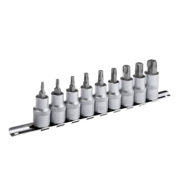 Набор торцевых головок TORX T20-T70, 9 ед. INTERTOOL HT-1849, фото  | SNABZHENIE.com.ua