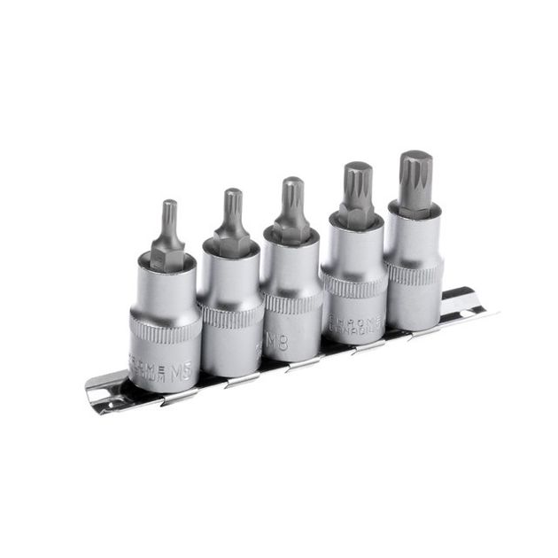 Набор сплайнов INTERTOOL HT-1850 на планке М5,6,8,10,12 - 5 ед., фото  | SNABZHENIE.com.ua