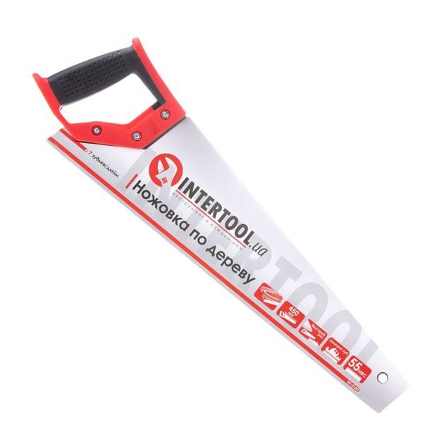 Ножівка по дереву з каленим зубом 450 мм, 55 HRC INTERTOOL HT-3102, фото , зображення 6 | SNABZHENIE.com.ua Ножівка по дереву з каленим зубом 450 мм, 55 HRC INTERTOOL HT-3102, фото , зображення 6 | SNABZHENIE.com.ua