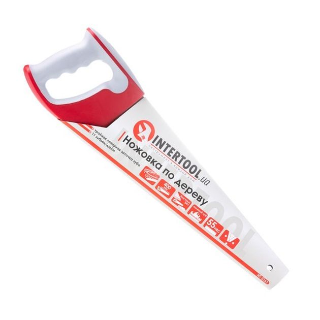 Ножовка по дереву 400 мм с каленым зубом, 3-ая заточка 11 зуб.x1" INTERTOOL HT-3161, фото , зображення 6 | SNABZHENIE.com.ua