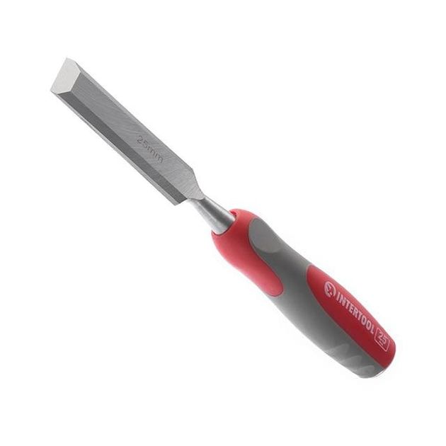 Стамеска 25мм, Cr-V, двухкомпонентная рукоятка INTERTOOL HT-3525, фото  | SNABZHENIE.com.ua