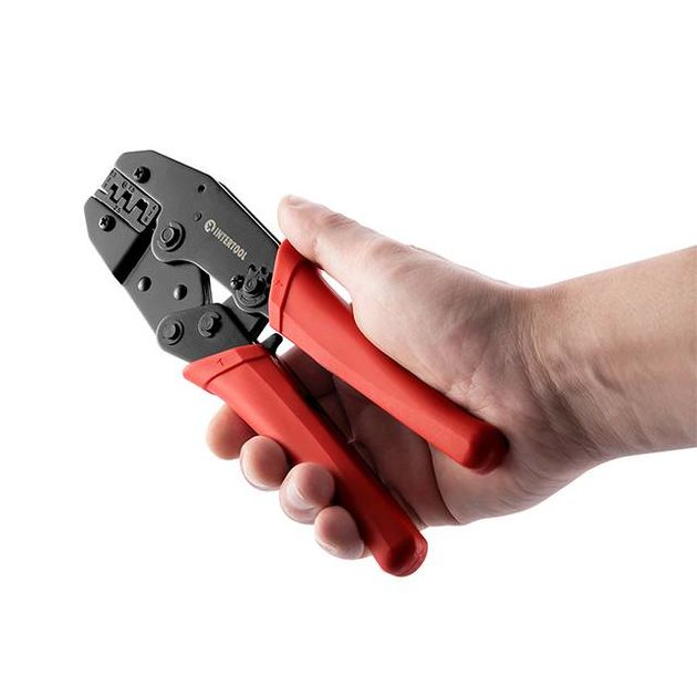 Клещи обжимные с храповым механизмом INTERTOOL HT-7050, фото , изображение 7 | SNABZHENIE.com.ua Клещи обжимные с храповым механизмом INTERTOOL HT-7050, фото , изображение 7 | SNABZHENIE.com.ua