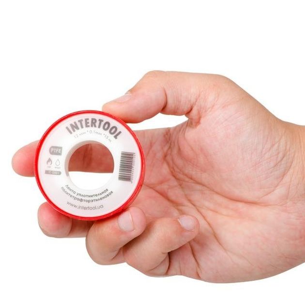 Тефлоновая лента ФУМ 15 м х 0,1 мм INTERTOOL IT-0001, фото , изображение 3 | SNABZHENIE.com.ua Тефлоновая лента ФУМ 15 м х 0,1 мм INTERTOOL IT-0001, фото , изображение 3 | SNABZHENIE.com.ua
