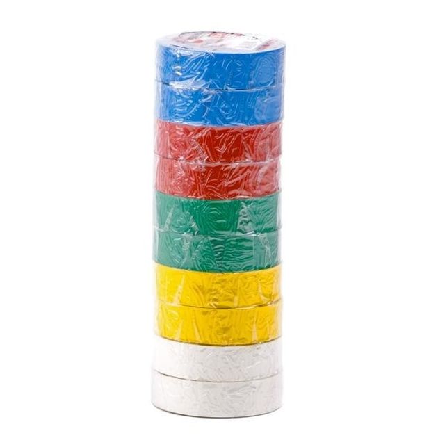 Изоляционная лента 0,15 мм x 17 мм x 10 м цветная INTERTOOL IT-0014, фото  | SNABZHENIE.com.ua