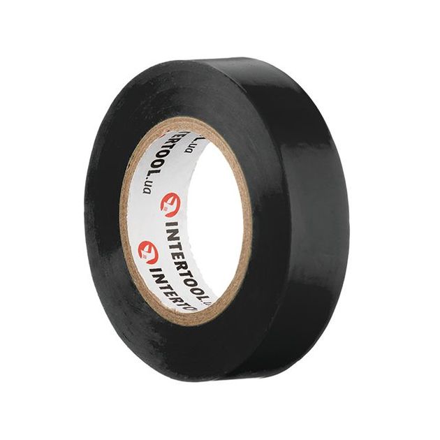 Лента ізоляційна 0,15 мм x 17 мм x 15 м чорна INTERTOOL IT-0016, фото , зображення 3 | SNABZHENIE.com.ua Лента ізоляційна 0,15 мм x 17 мм x 15 м чорна INTERTOOL IT-0016, фото , зображення 3 | SNABZHENIE.com.ua