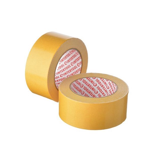 Двусторонний скотч 50 мм*25 м на тканевой основе INTERTOOL KT-0963, фото  | SNABZHENIE.com.ua