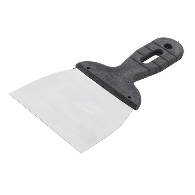 Шпатель з нержавіючої сталі 100мм INTERTOOL KT-2100, фото , зображення 2 | SNABZHENIE.com.ua Шпатель з нержавіючої сталі 100мм INTERTOOL KT-2100, фото , зображення 2 | SNABZHENIE.com.ua