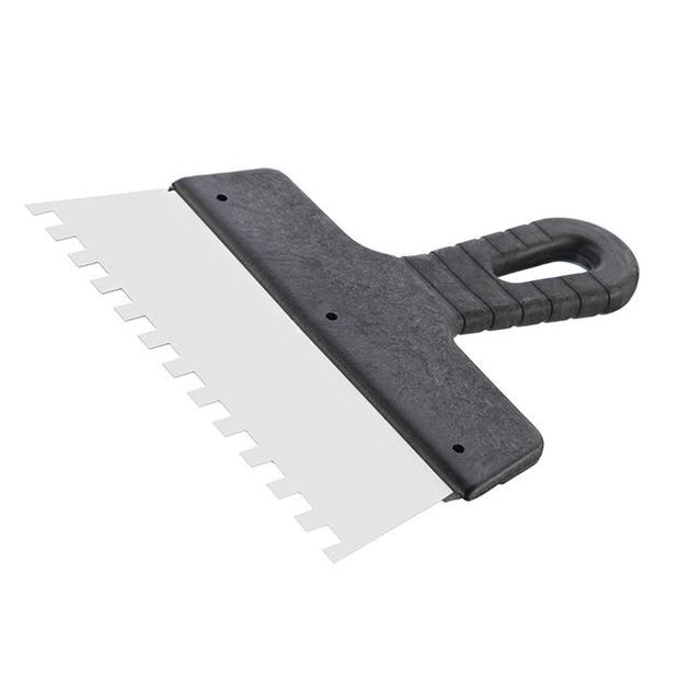 Шпатель нержавеющий 200мм, зуб 8x8мм INTERTOOL KT-2208, фото , изображение 2 | SNABZHENIE.com.ua Шпатель нержавеющий 200мм, зуб 8x8мм INTERTOOL KT-2208, фото , изображение 2 | SNABZHENIE.com.ua