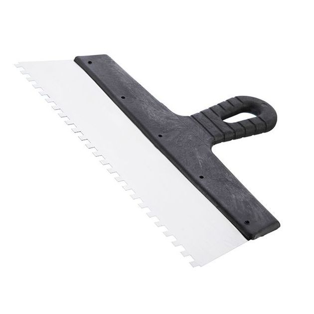 Шпатель нержавеющий 300мм с зубом 6x6мм INTERTOOL KT-2306, фото , изображение 2 | SNABZHENIE.com.ua